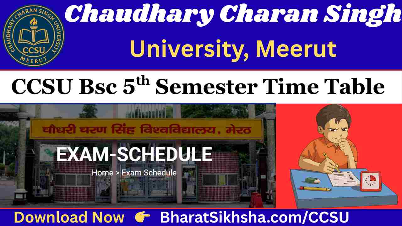 CCSU Bsc 5th Semester Time Table