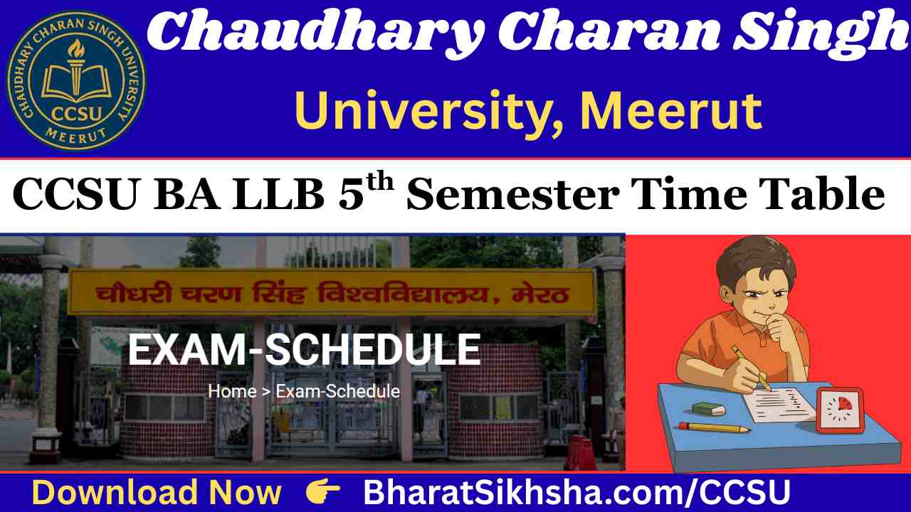 CCSU BA LLB 5th Semester Time Table