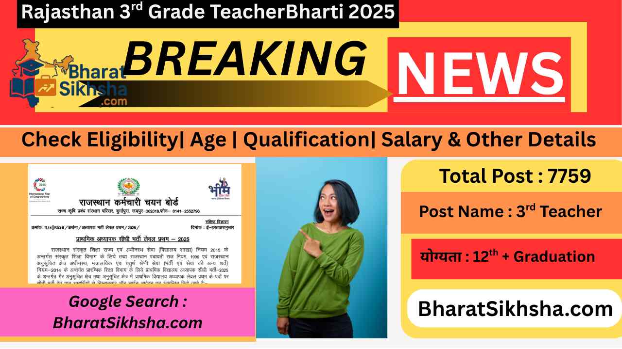 Rajasthan 3rd Grade Teacher