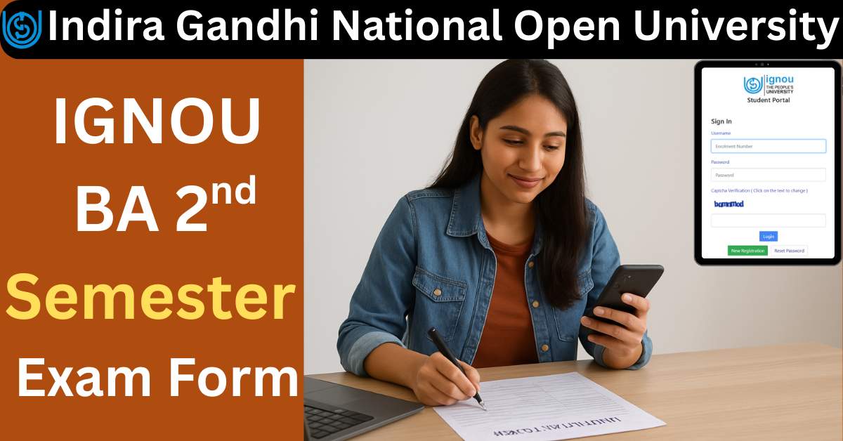 IGNOU BA 2nd Semester Exam Form