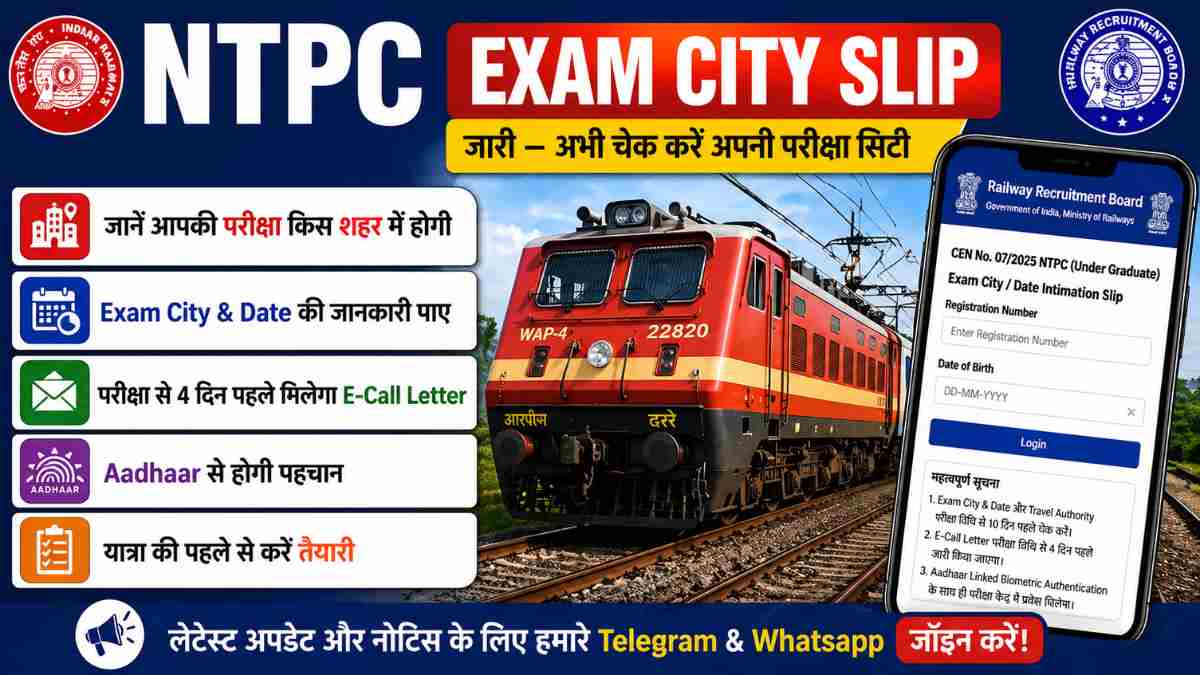 NTPC Exam City